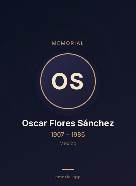 Memorial portrait of Oscar Flores Sánchez