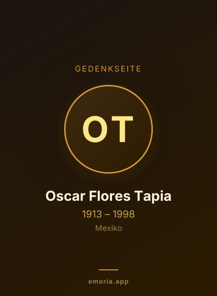Gedenkportrait von Oscar Flores Tapia