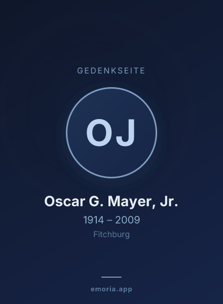 Gedenkportrait von Oscar G. Mayer, Jr.