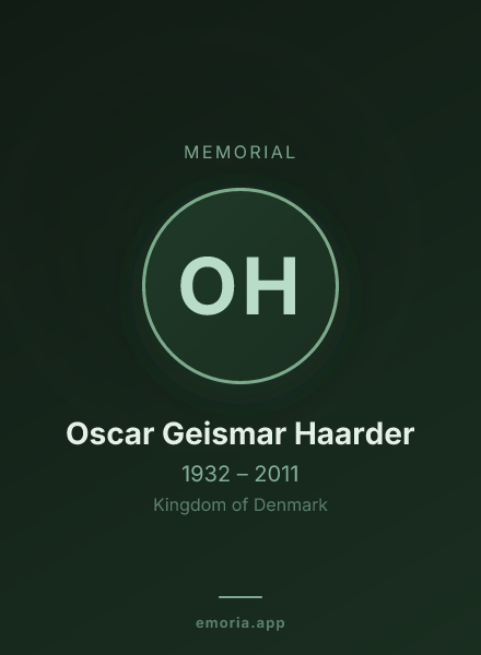 Memorial portrait of Oscar Geismar Haarder
