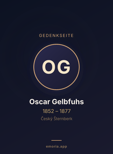 Gedenkportrait von Oscar Gelbfuhs