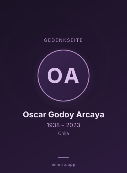 Gedenkportrait von Oscar Godoy Arcaya