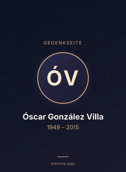 Gedenkportrait von Óscar González Villa