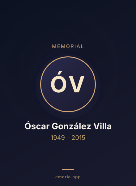 Memorial portrait of Óscar González Villa
