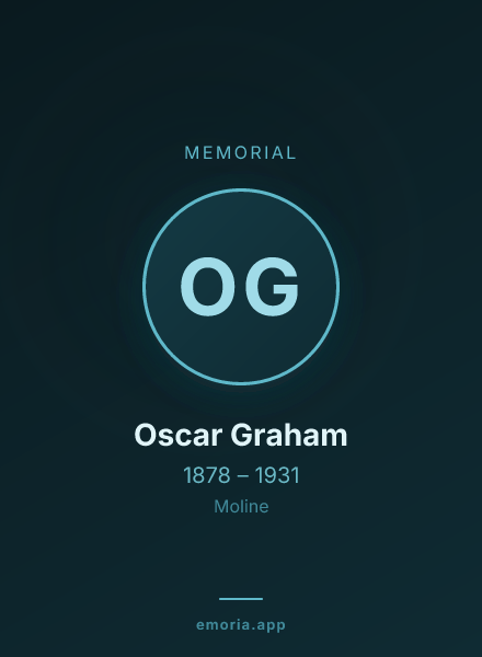 Memorial portrait of Oscar Graham