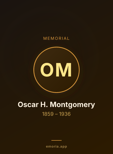 Memorial portrait of Oscar H. Montgomery