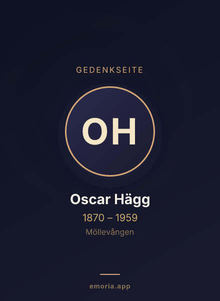 Gedenkportrait von Oscar Hägg
