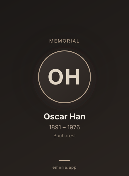 Memorial portrait of Oscar Han