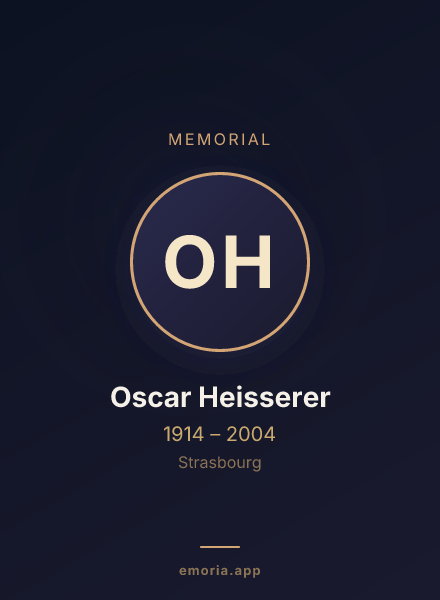 Memorial portrait of Oscar Heisserer