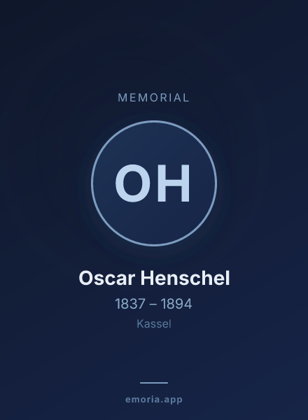 Memorial portrait of Oscar Henschel