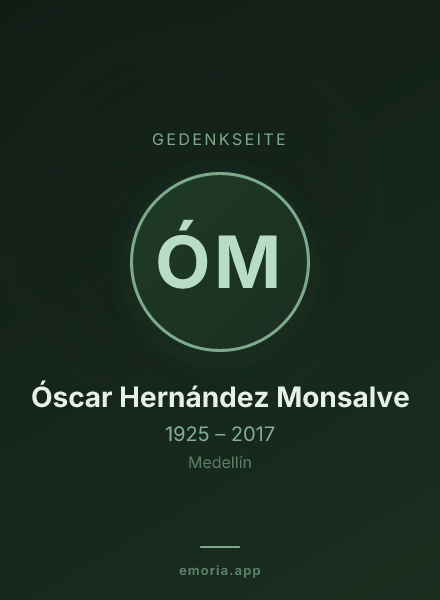 Gedenkportrait von Óscar Hernández Monsalve
