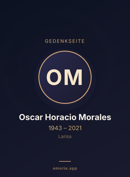 Gedenkportrait von Oscar Horacio Morales