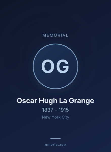 Memorial portrait of Oscar Hugh La Grange
