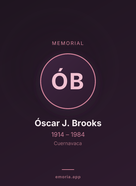 Memorial portrait of Óscar J. Brooks