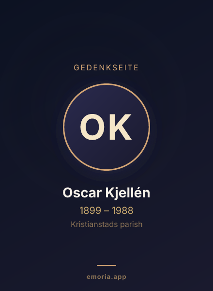 Gedenkportrait von Oscar Kjellén