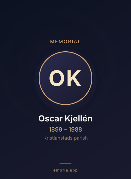 Memorial portrait of Oscar Kjellén