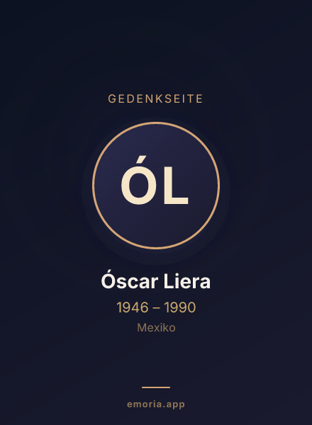 Gedenkportrait von Óscar Liera