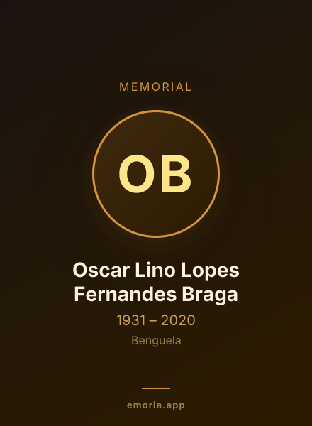 Memorial portrait of Oscar Lino Lopes Fernandes Braga