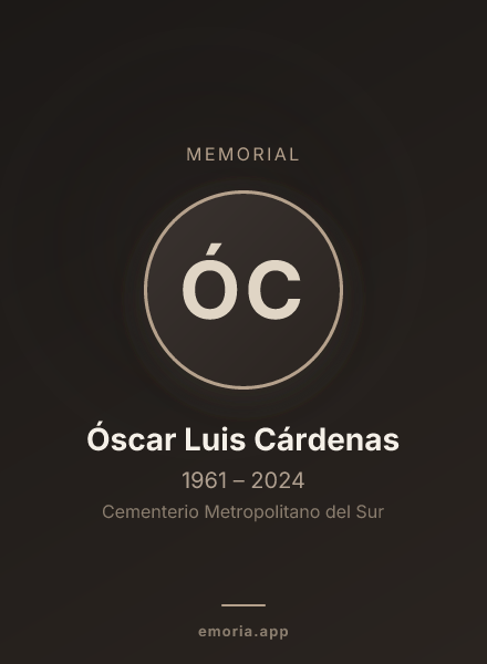 Memorial portrait of Óscar Luis Cárdenas