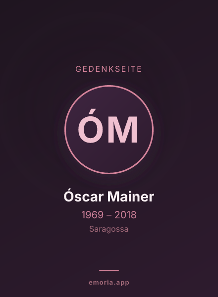 Gedenkportrait von Óscar Mainer