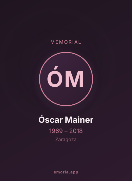 Memorial portrait of Óscar Mainer