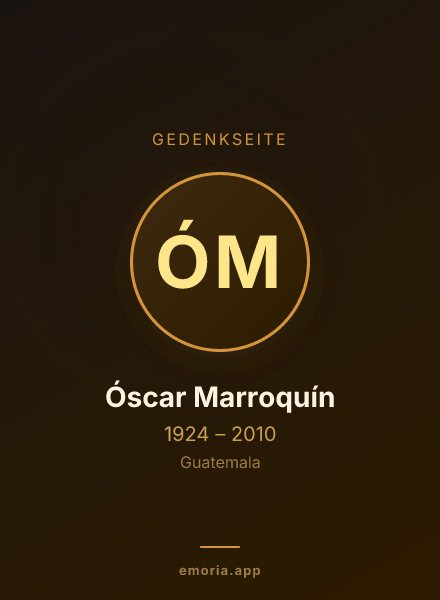 Gedenkportrait von Óscar Marroquín