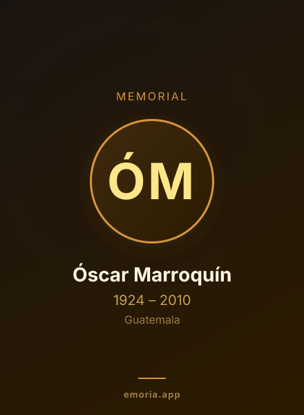 Memorial portrait of Óscar Marroquín