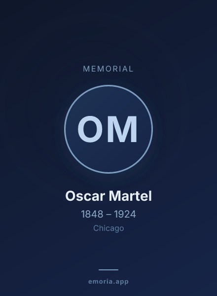 Memorial portrait of Oscar Martel