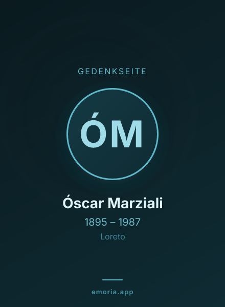 Gedenkportrait von Óscar Marziali