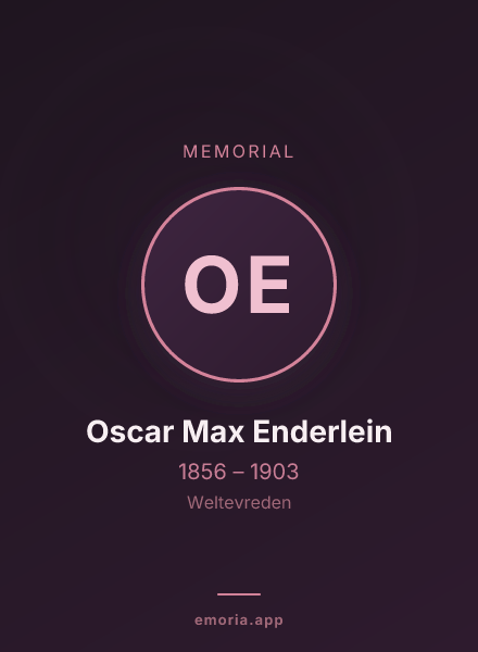 Memorial portrait of Oscar Max Enderlein