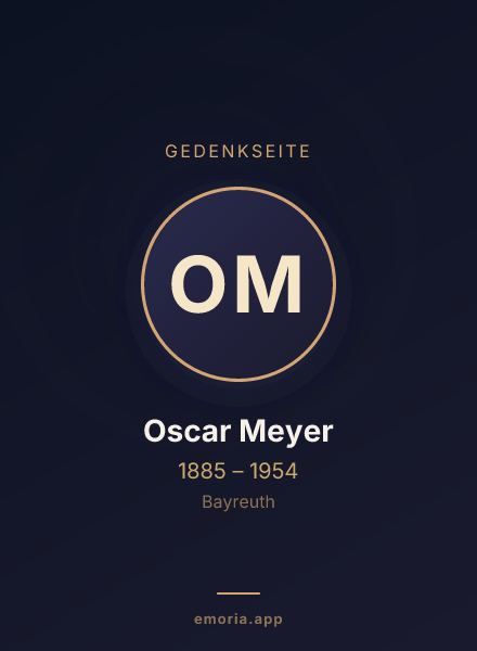 Gedenkportrait von Oscar Meyer
