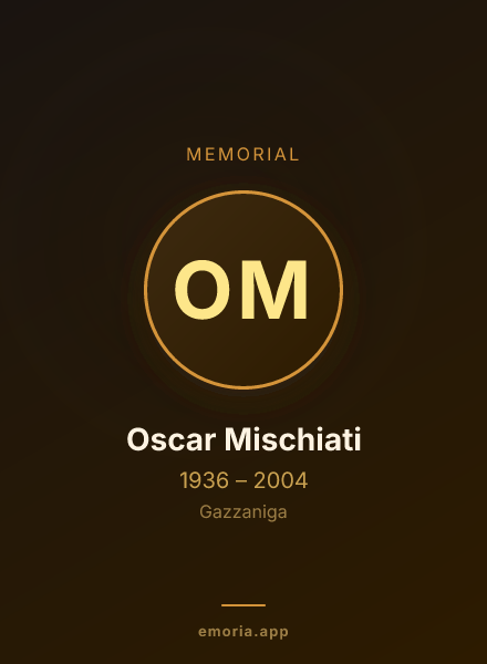 Memorial portrait of Oscar Mischiati