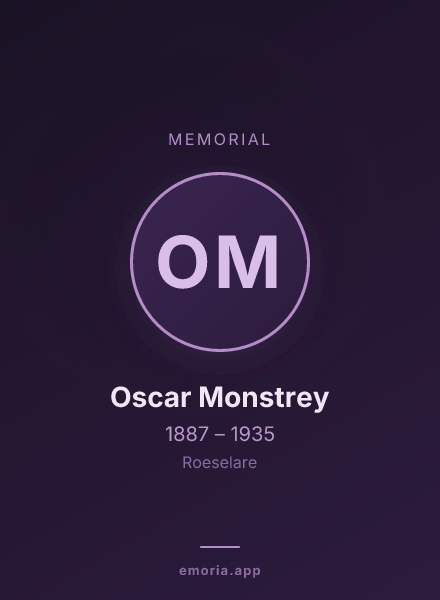Memorial portrait of Oscar Monstrey