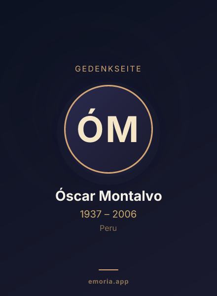 Gedenkportrait von Óscar Montalvo