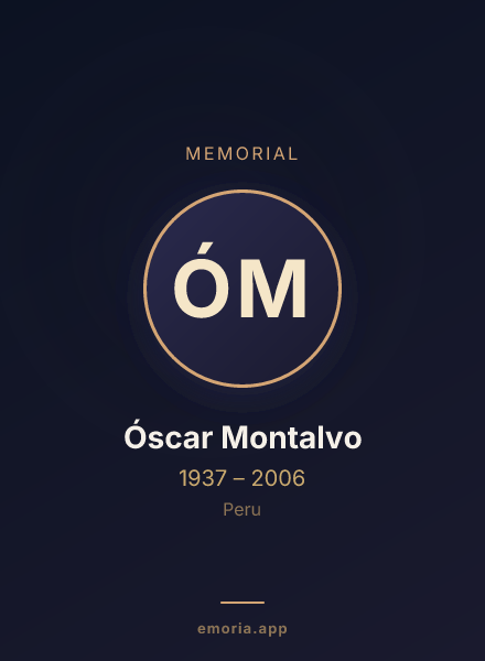 Memorial portrait of Óscar Montalvo