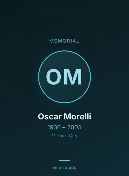 Memorial portrait of Oscar Morelli