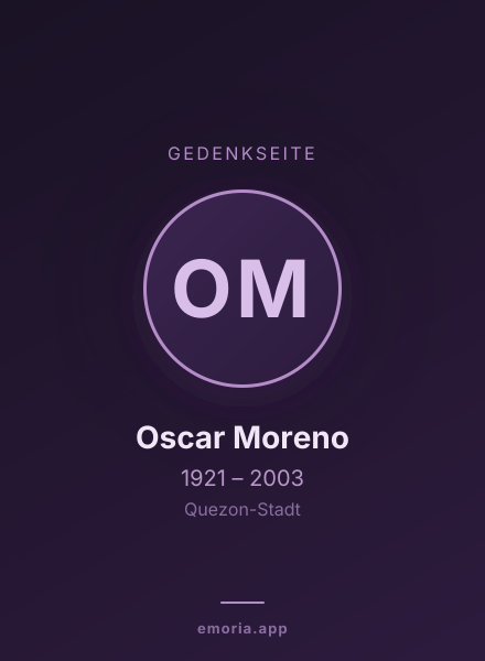 Gedenkportrait von Oscar Moreno