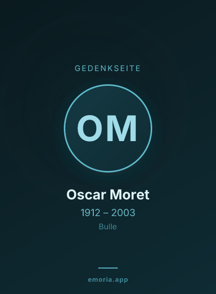 Gedenkportrait von Oscar Moret