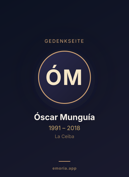 Gedenkportrait von Óscar Munguía