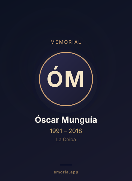Memorial portrait of Óscar Munguía