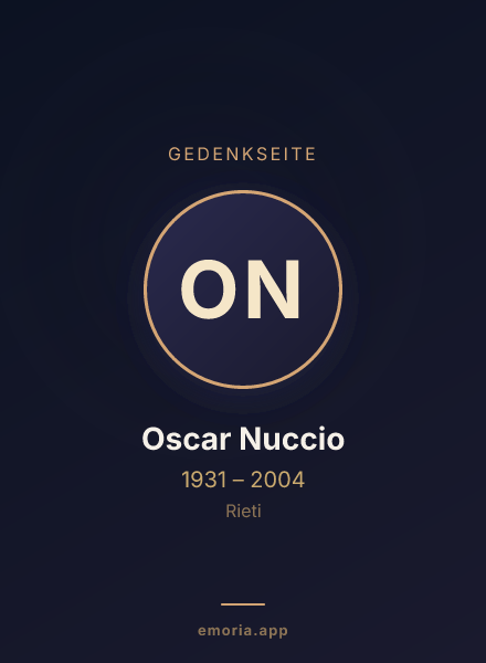 Gedenkportrait von Oscar Nuccio