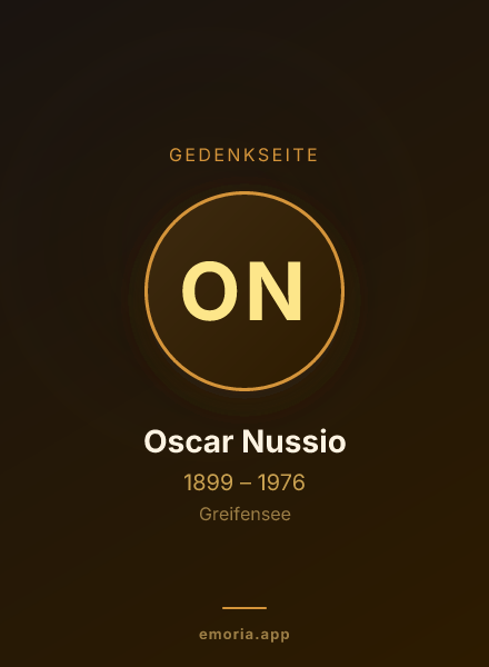 Gedenkportrait von Oscar Nussio