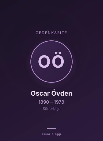 Gedenkportrait von Oscar Övden