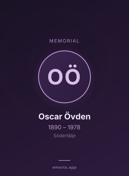 Memorial portrait of Oscar Övden