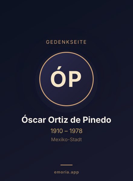 Gedenkportrait von Óscar Ortiz de Pinedo