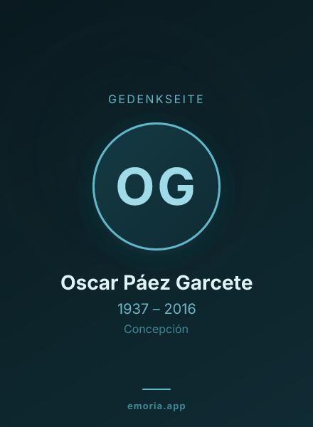 Gedenkportrait von Oscar Páez Garcete