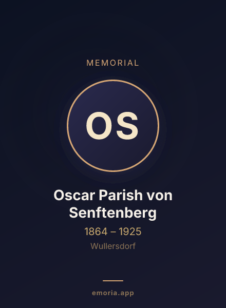 Memorial portrait of Oscar Parish von Senftenberg