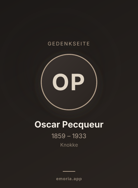 Gedenkportrait von Oscar Pecqueur