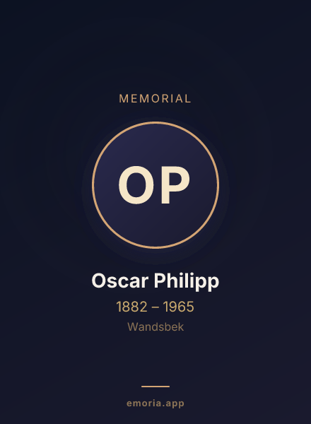 Memorial portrait of Oscar Philipp