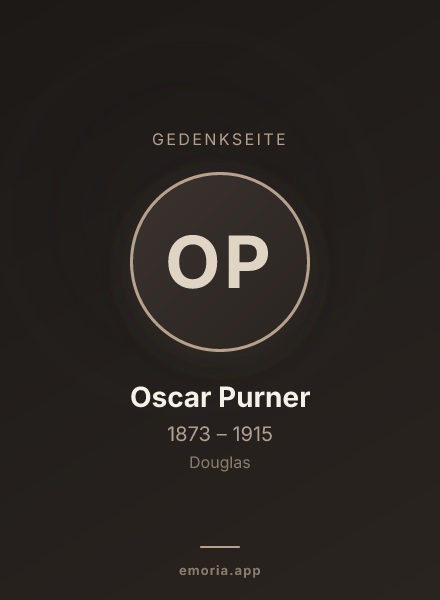 Gedenkportrait von Oscar Purner